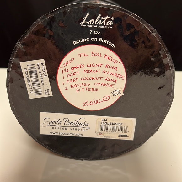 Lolita “Shop ‘Til You Drop “ martini glass - Picture 13 of 14